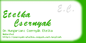etelka csernyak business card